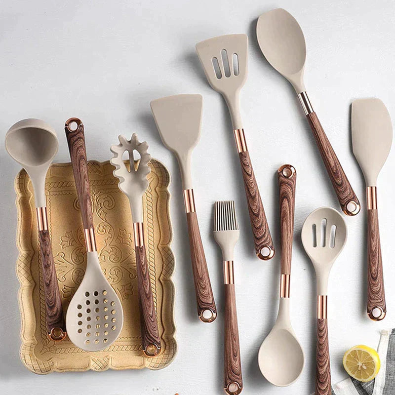 CulinaryEase - Ensemble d'ustensiles de cuisine en silicone