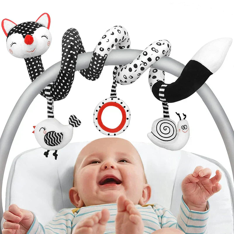 BabySpiral Comfort – Jouet d'activité doux pour siège auto et poussette