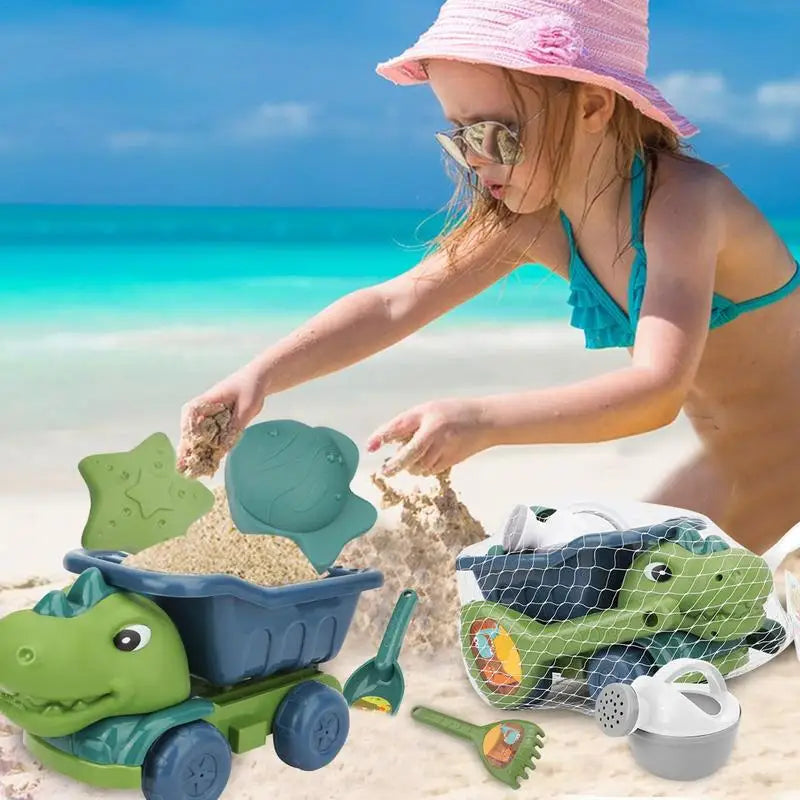 DinoDigs - Ensemble de jouets de dinosaur avec outils de sable pour enfants