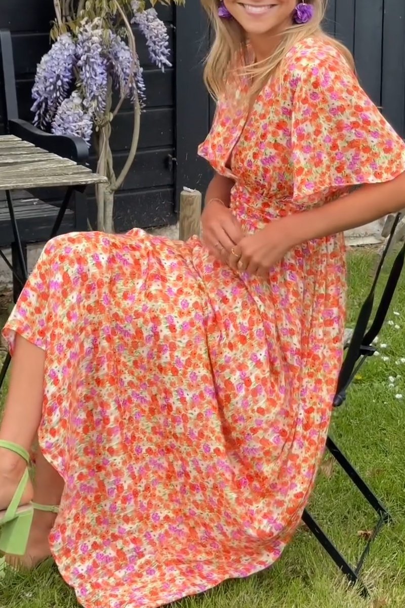Amalfi – Robe Longue avec Décolleté en V et Coupe Flatteuse