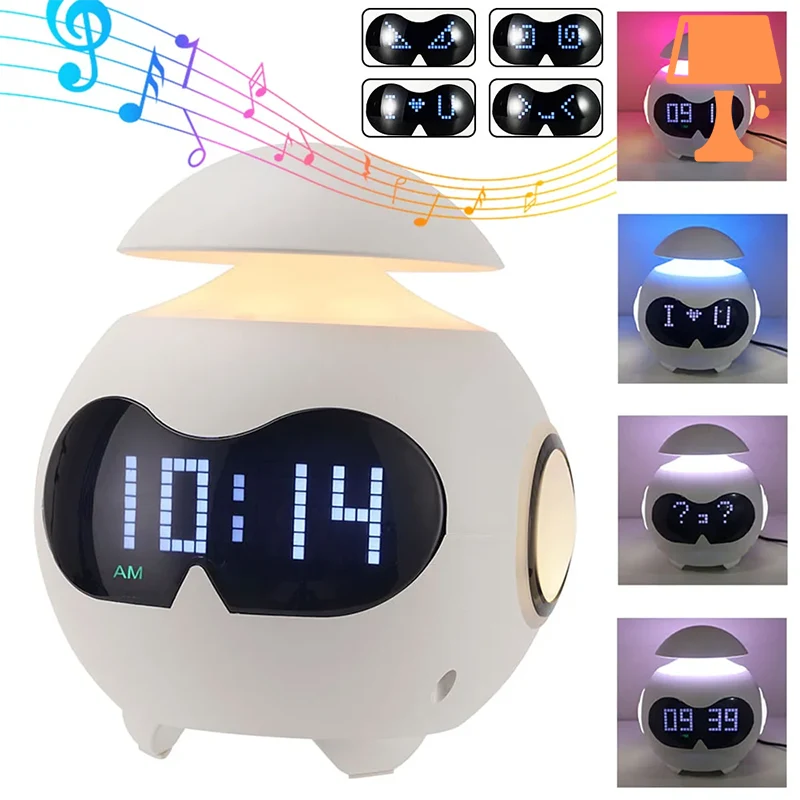 EchoGlow - Réveil multifonctionnel avec haut-parleur Bluetooth et écran LED