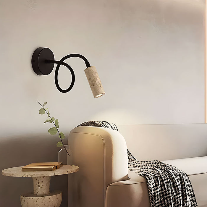 LumiFlex – Lampe murale avec cordon flexible noir