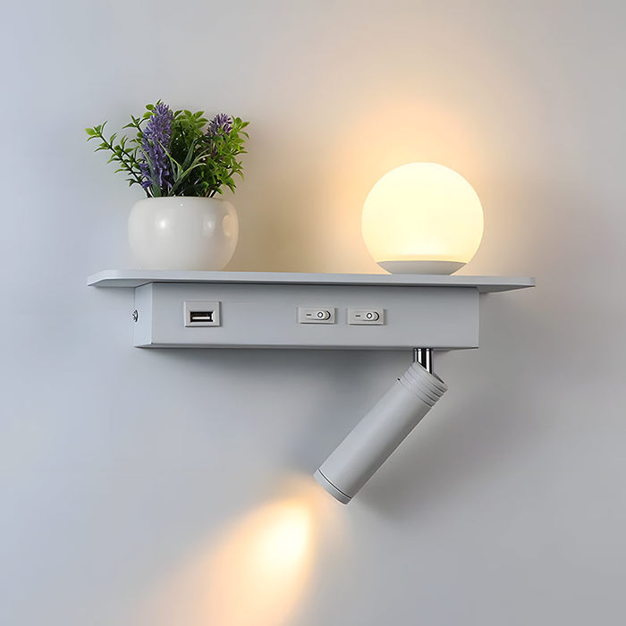 GlowPort – Lampe murale USB avec lumière réglable et chargement intelligent