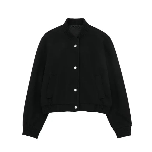 Lovise - Veste bomber raccourcie avec boutons