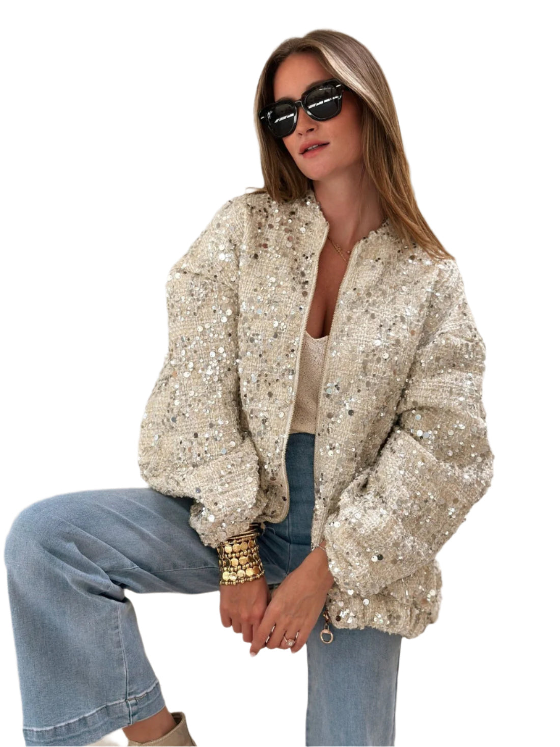 Victoria - Veste oversized pailletée Sparkle