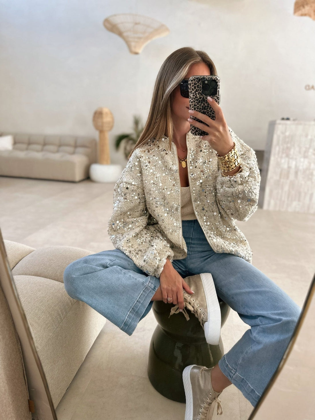 Victoria - Veste oversized pailletée Sparkle