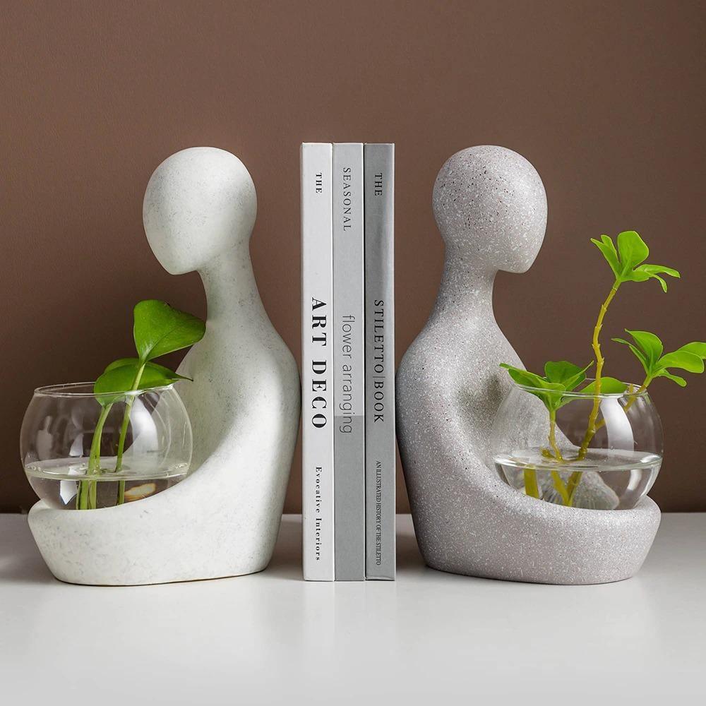 Vase hydroponique illuminé LumiRoot – Design transparent moderne