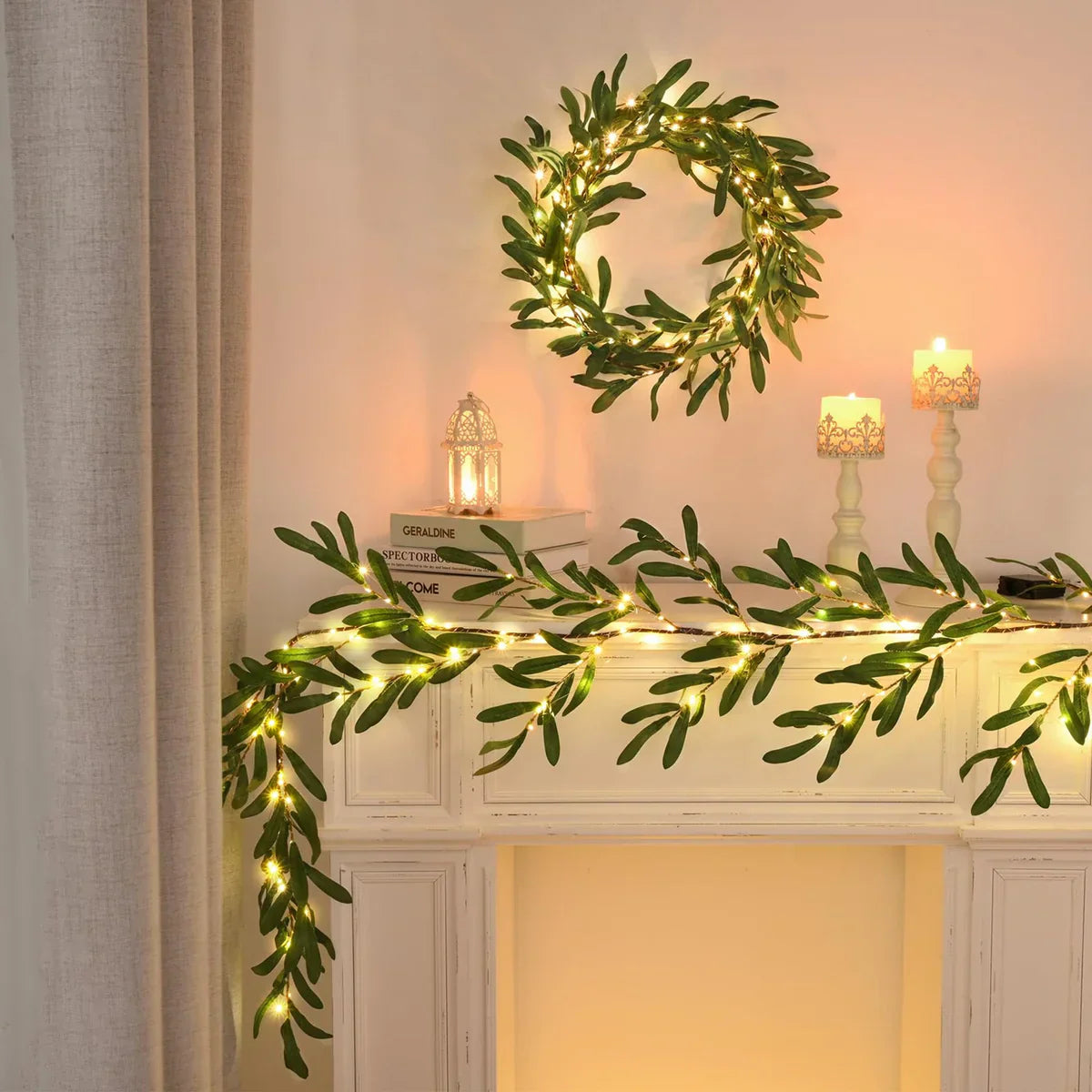 OliveLights - Guirlande LED en branches d'olivier