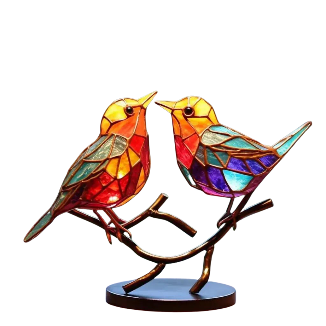 ElegantAviary - Décoration de bureau avec des oiseaux colorés