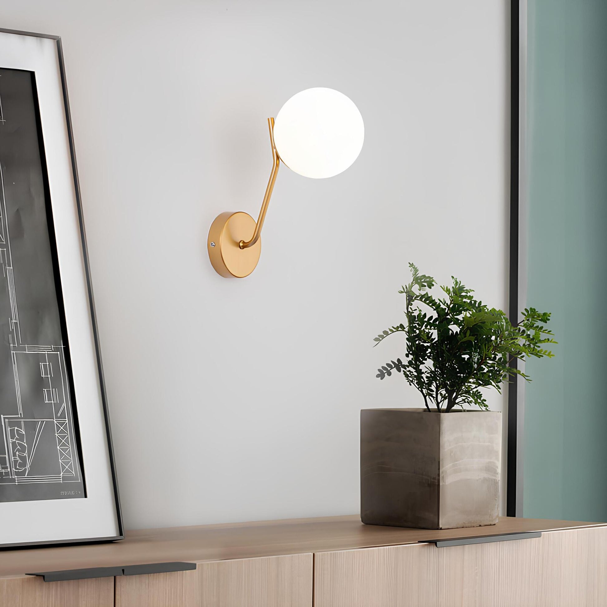 LumiSphere - Lampe murale en verre circulaire moderne