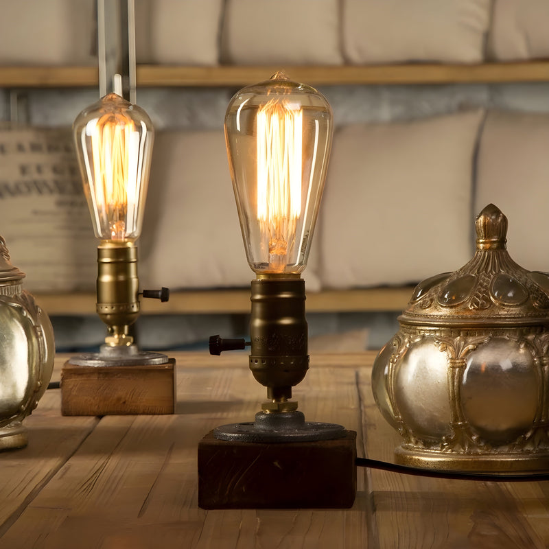 Lampe de table antique industrielle