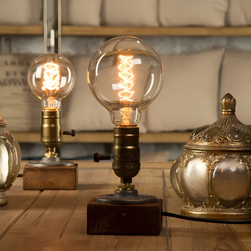 Lampe de table antique industrielle