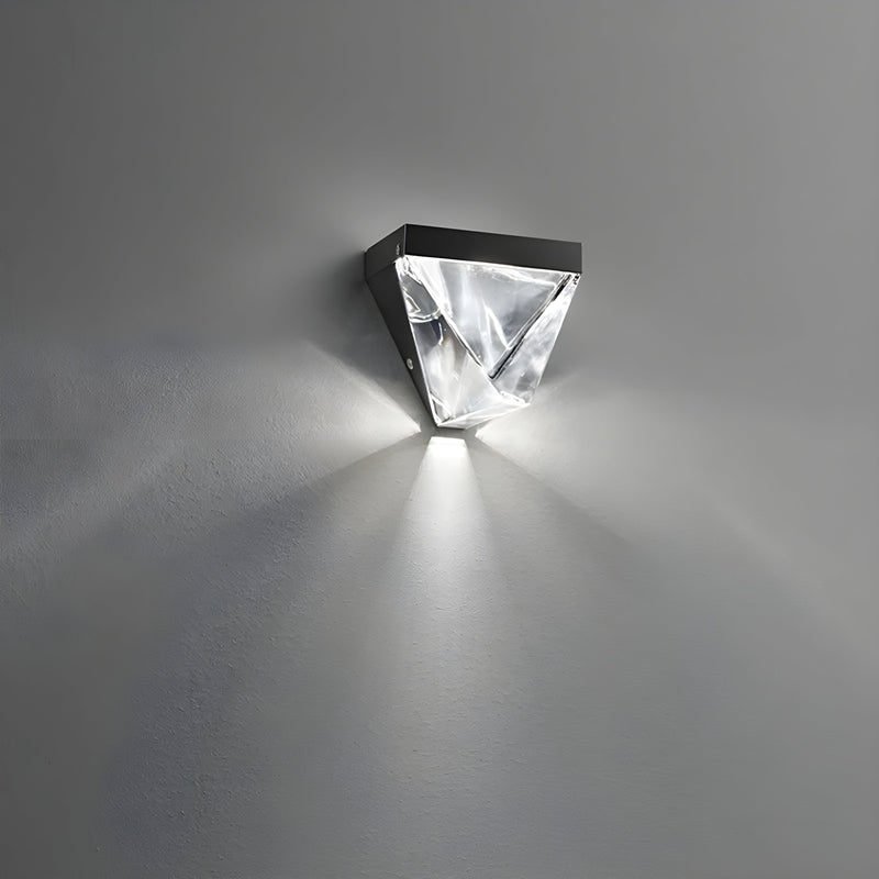 Lampe murale en cristal géométrique