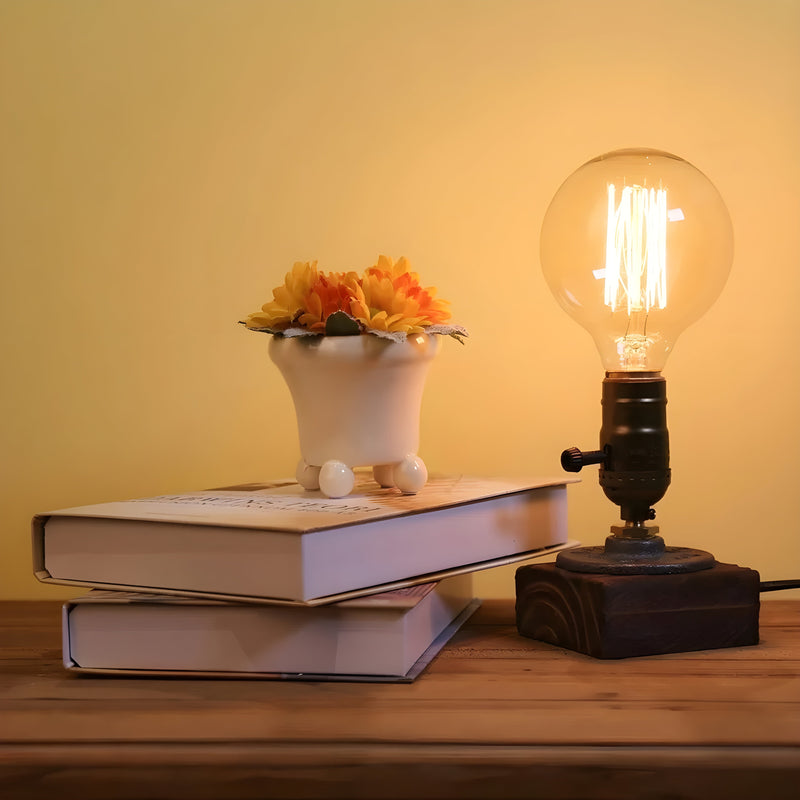 Lampe de table antique industrielle