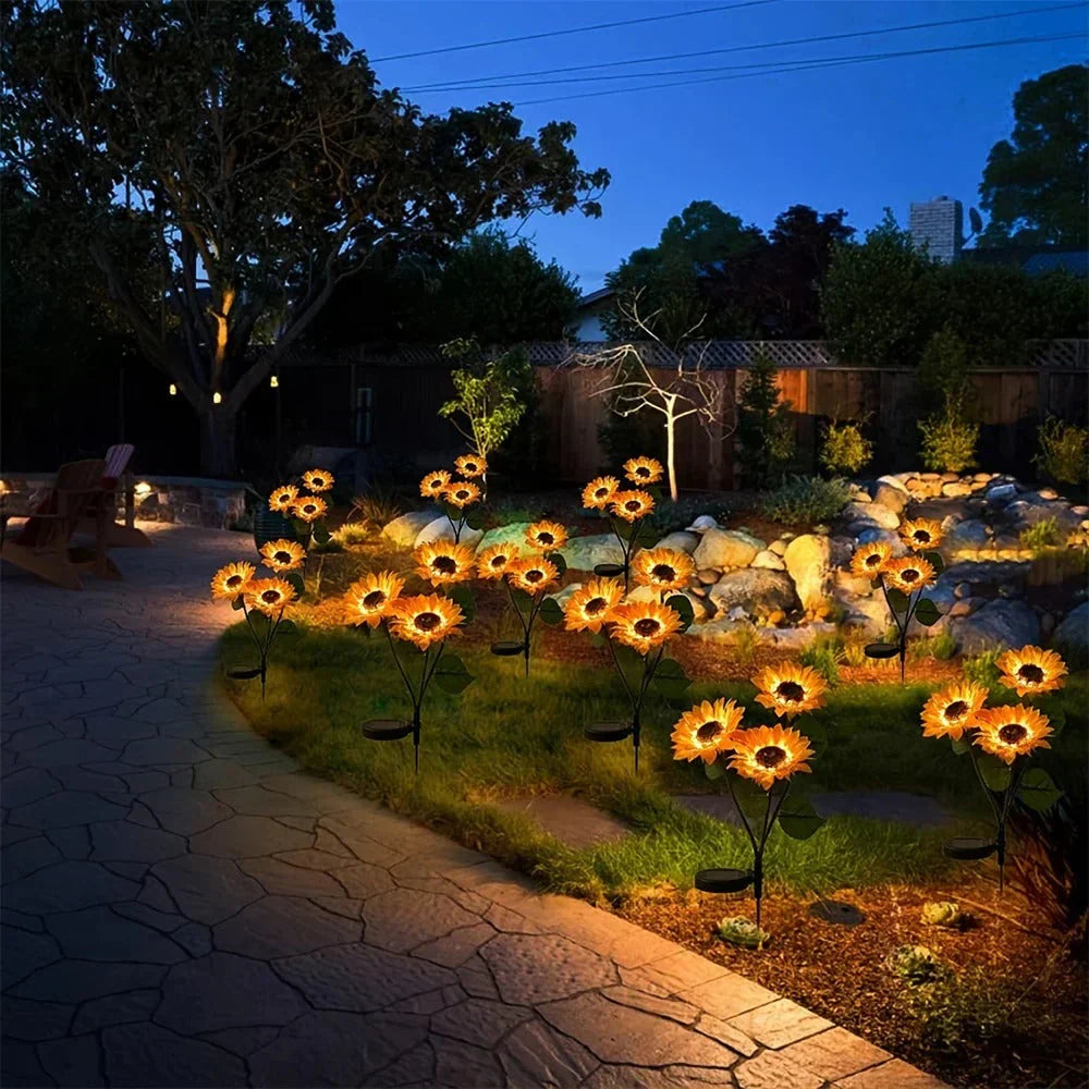 SunnyBloom - Lampes solaires de jardin tournesol
