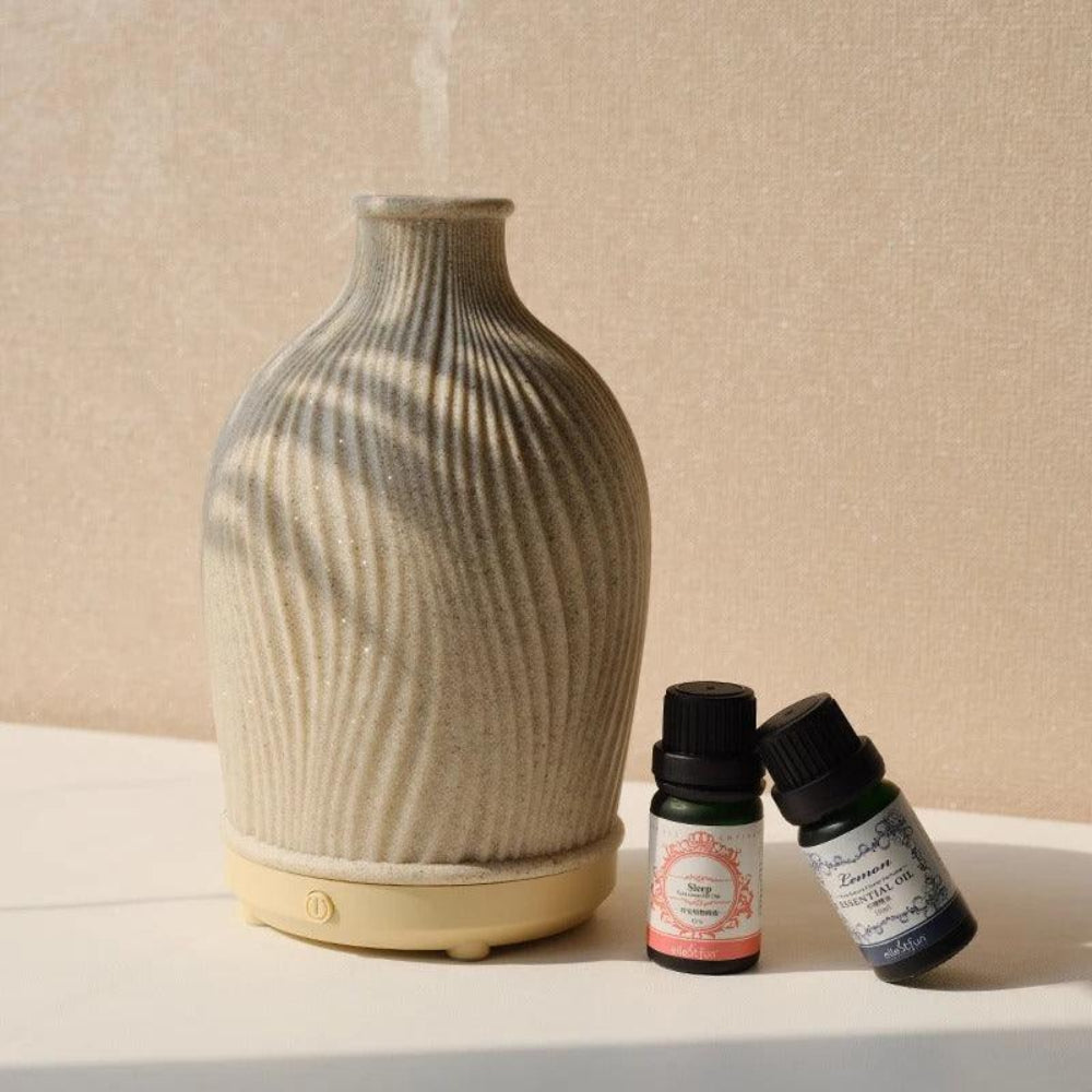 SereniMist - Diffuseur d'huiles essentielles ultrasonique en forme de vase