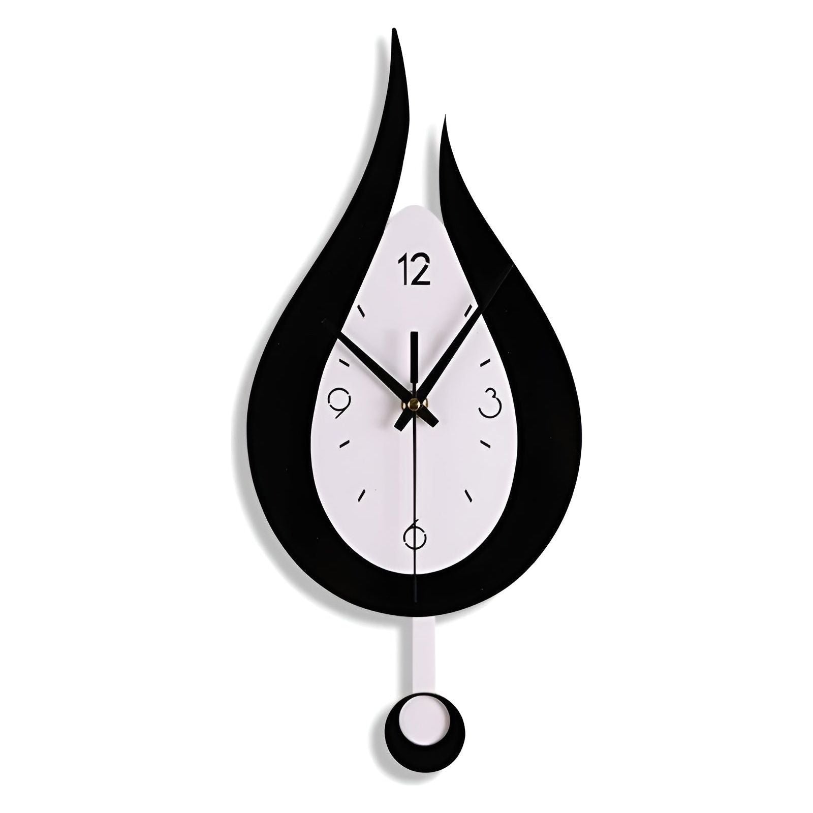 Horloge murale moderne en forme de goutte d'eau