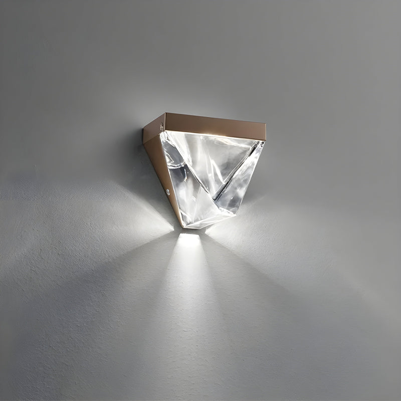 Lampe murale en cristal géométrique