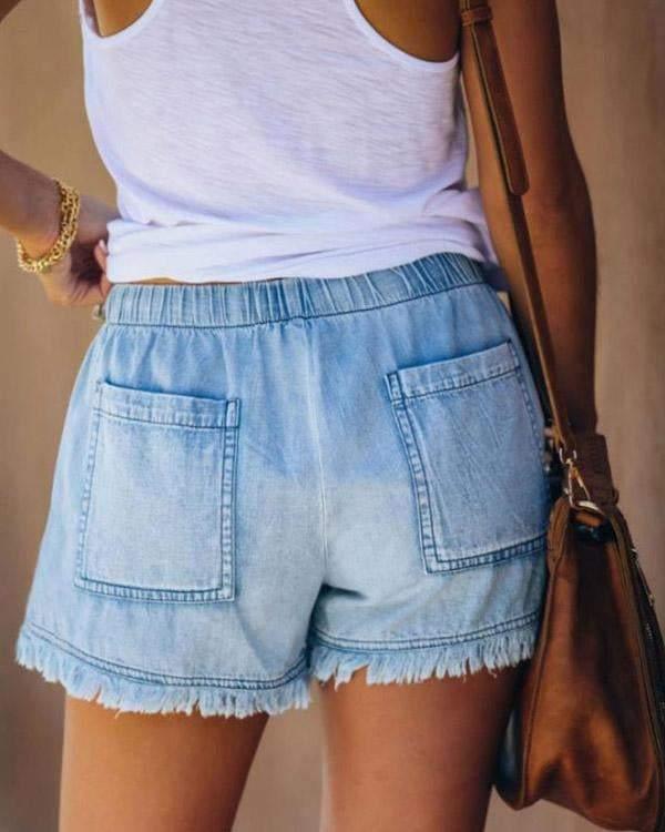 Shorts Chic Astrid avec cordon et coupe ajustée