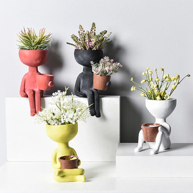 MiniLeaf Pot de Succulente en Céramique – Jolie Petite Jardinière