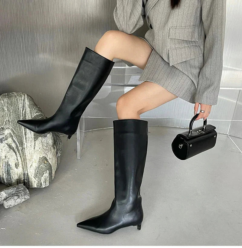 Bottes dames montantes élégantes - Bottes à talons