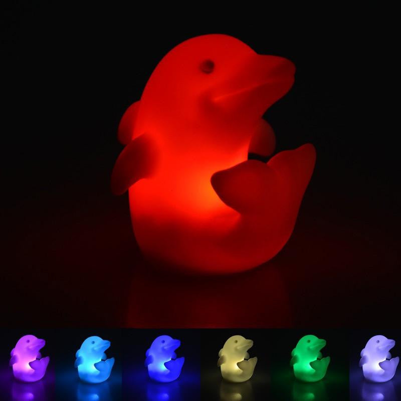 AquaGlow - Bougies en forme de dauphin changeant de couleur