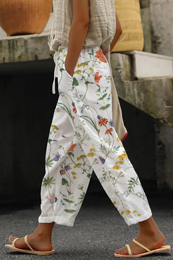 Eliza - Pantalon large imprimé et confortable