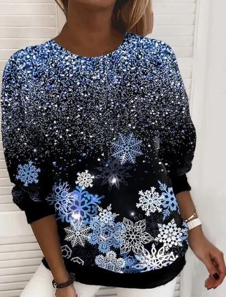 Élégance festive – Sweatshirt de Noël – confortable et élégant