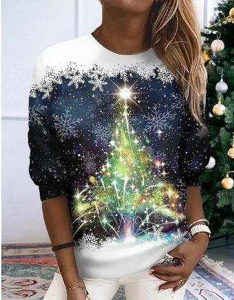 Élégance festive – Sweatshirt de Noël – confortable et élégant