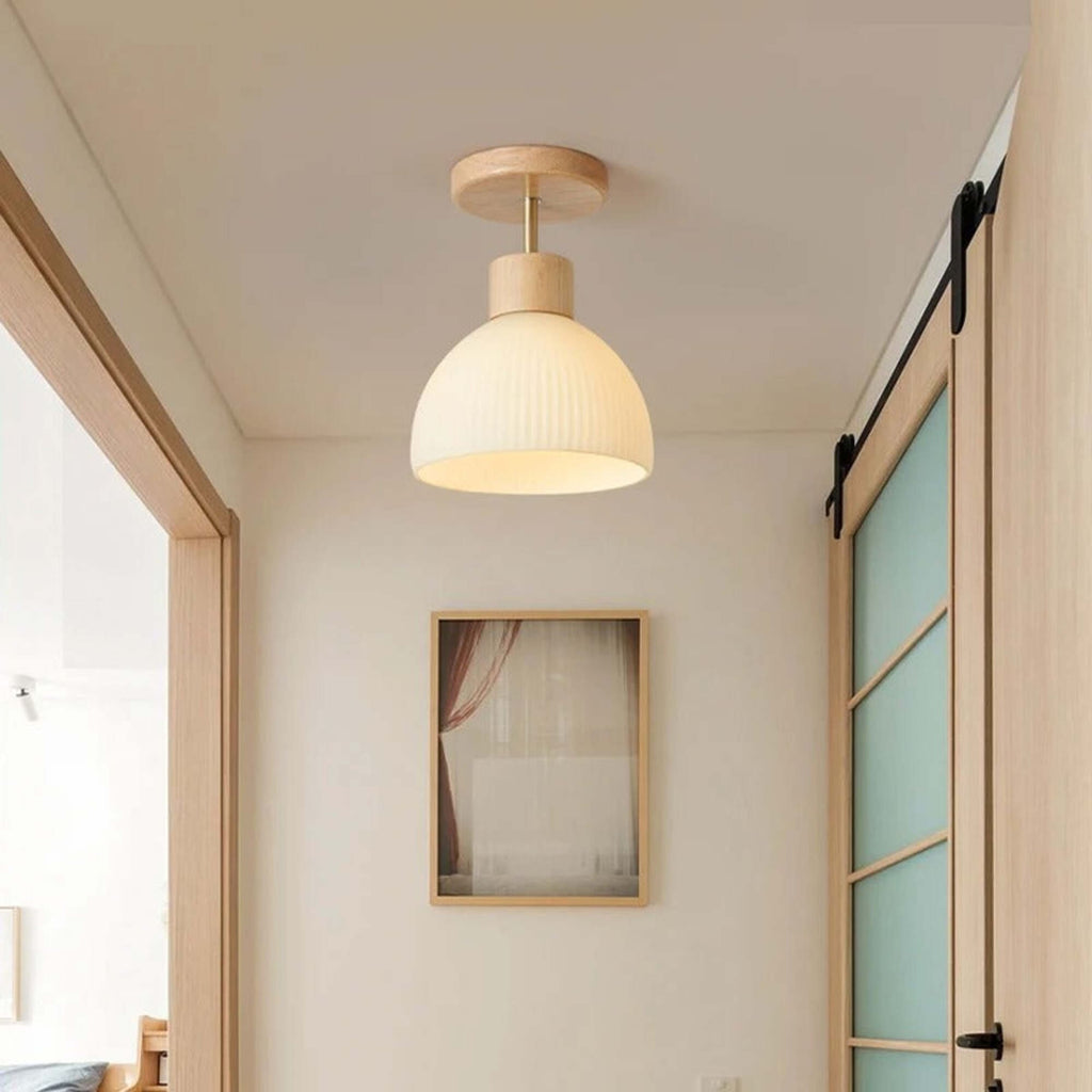 LumiTræ Lampe de Plafond LED Moderne – Élégance Naturelle et Éclairage Convivial