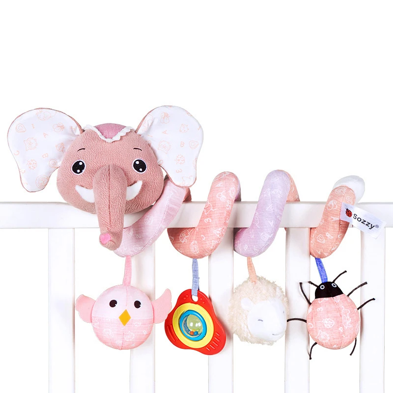 BabySpiral Comfort – Jouet d'activité doux pour siège auto et poussette