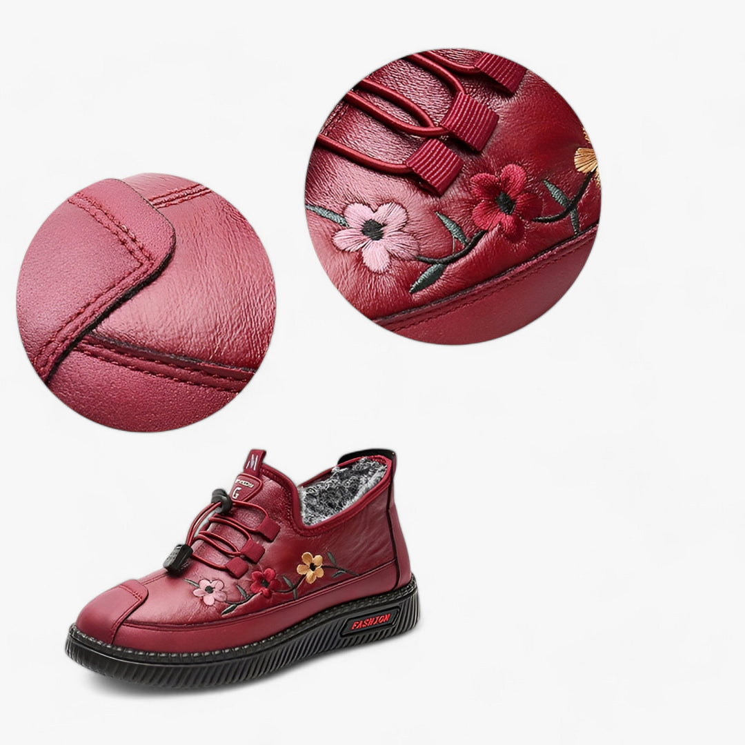 Victoria - Chaussures élégantes à enfiler brodées
