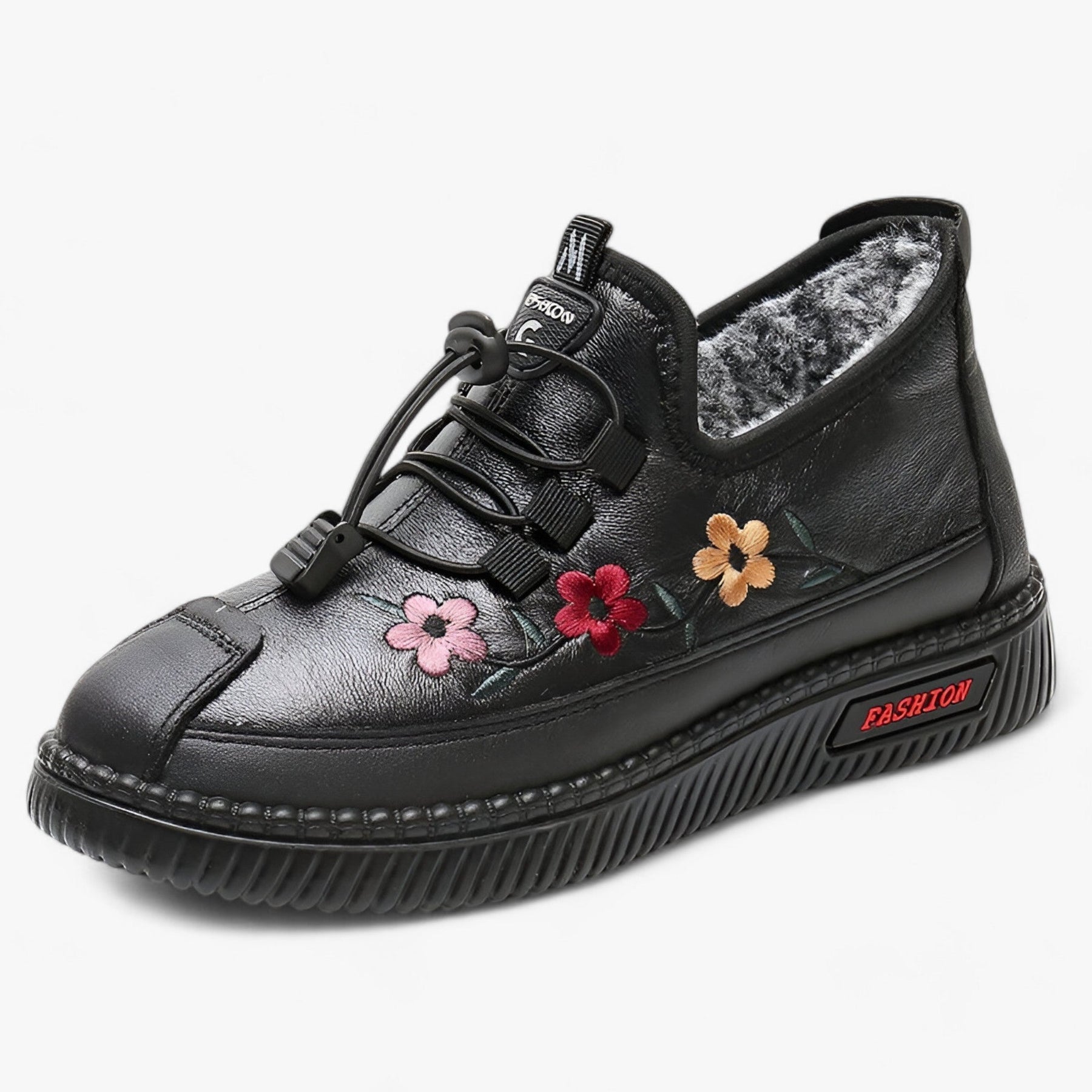 Sofia chaussures antidérapantes brodées de fleurs