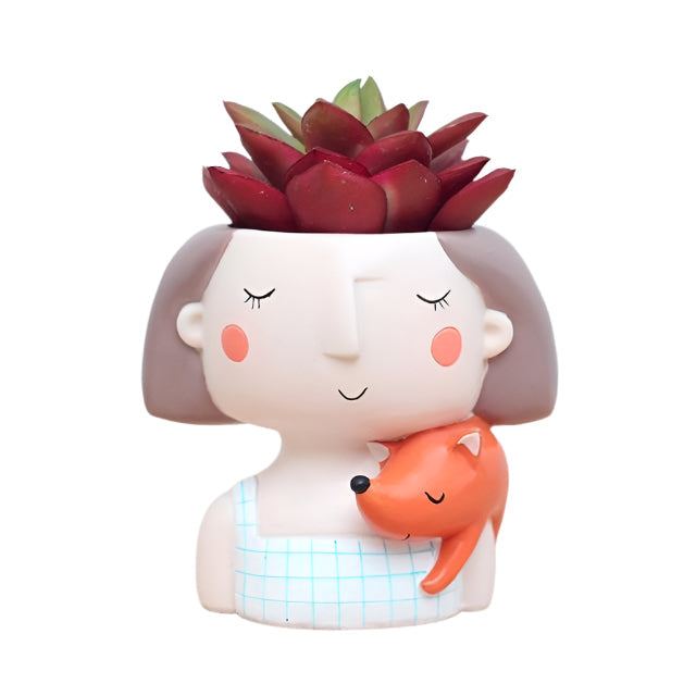 Cache-pot moderne pour succulentes avec double usage