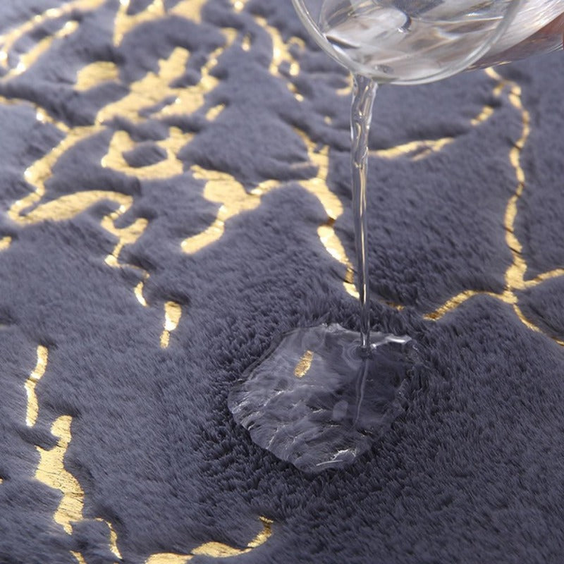 Tapis de bain antidérapant - Élégant tapis de bain avec design doré