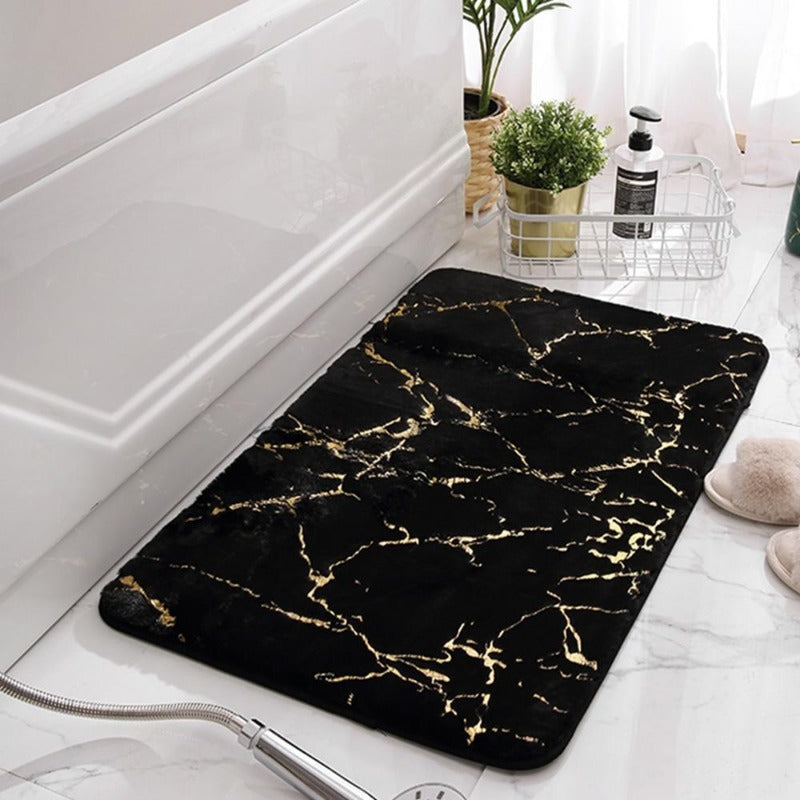 Tapis de bain antidérapant - Élégant tapis de bain avec design doré