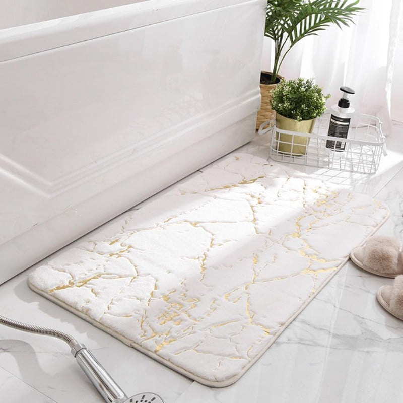 Tapis de bain antidérapant - Élégant tapis de bain avec design doré