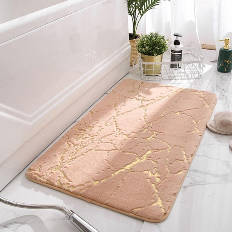 Tapis de bain antidérapant - Élégant tapis de bain avec design doré