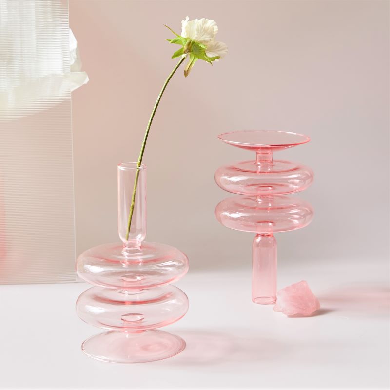 GlassAura - Bougeoirs et vases en verre faits à la main élégants