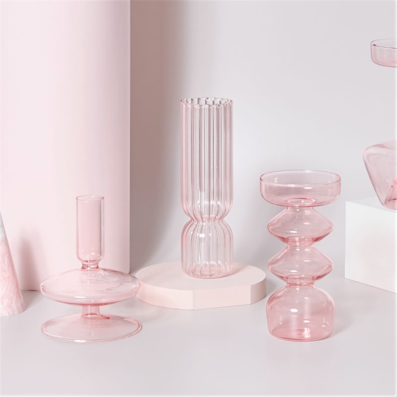 GlassAura - Bougeoirs et vases en verre faits à la main élégants