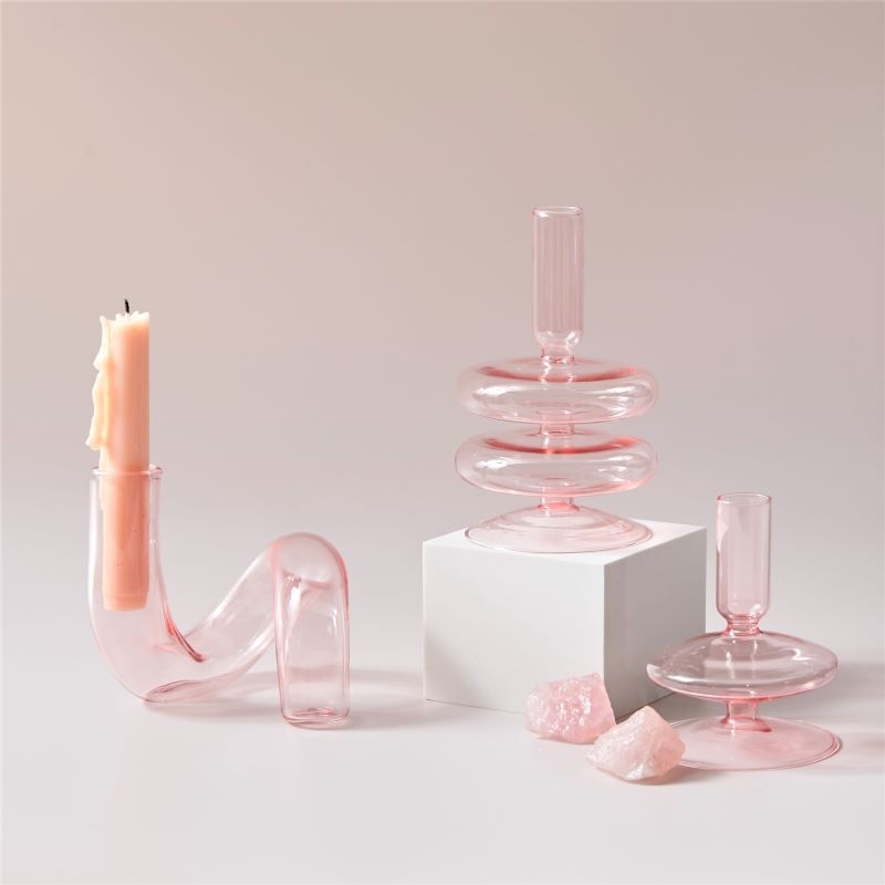 GlassAura - Bougeoirs et vases en verre faits à la main élégants