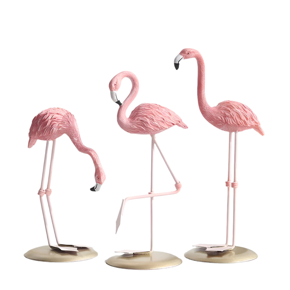 FlamingoGrace - Élégante statue de flamant rose pour jardin