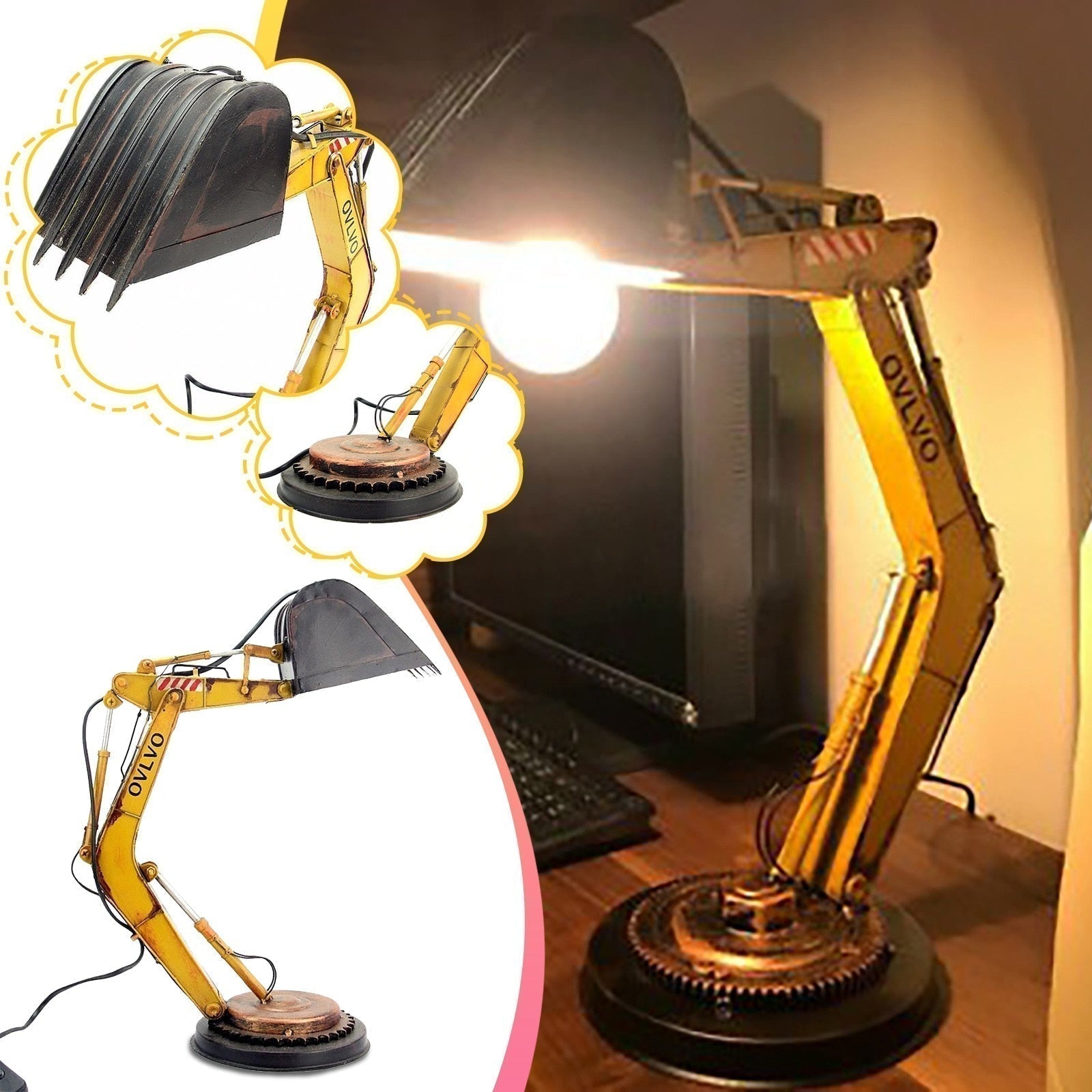 DigLight - Lampe de bureau unique en forme de pelle