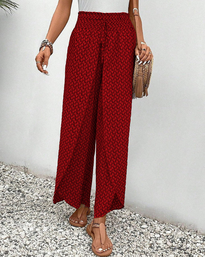 Pantalons larges Maja avec imprimé géométrique