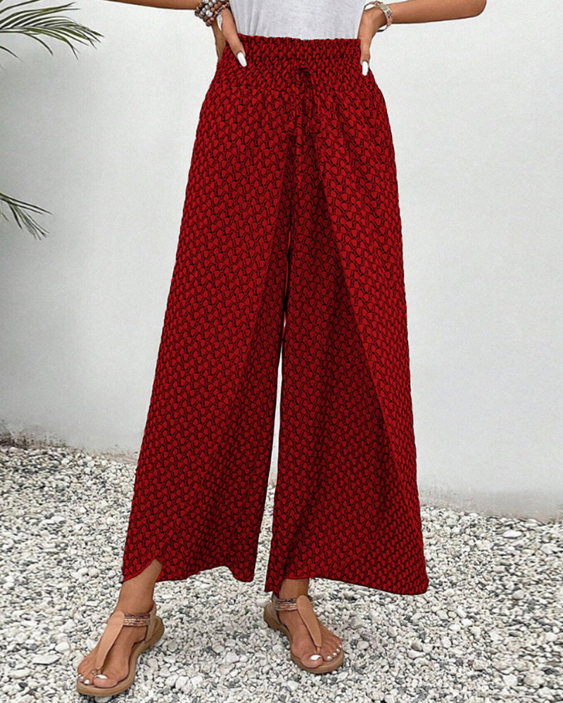 Pantalons larges Maja avec imprimé géométrique