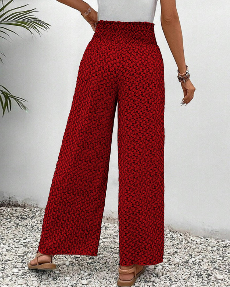 Pantalons larges Maja avec imprimé géométrique
