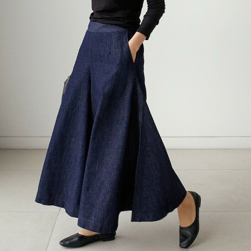 Sel- Pantalons à Jambe Largue et Coupe Détendue