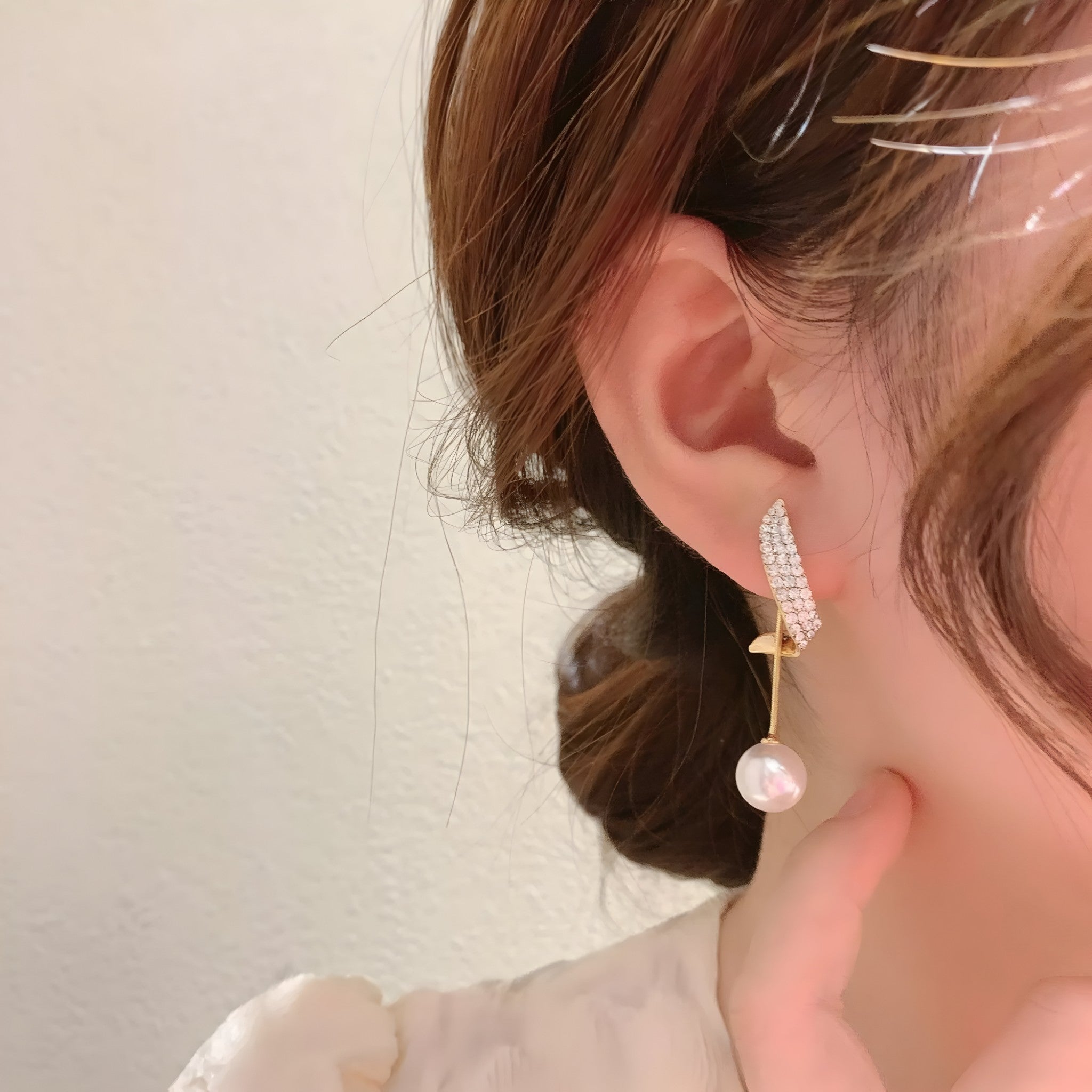 Lilas - Boucles d'oreilles à franges en cristal style bohème chic