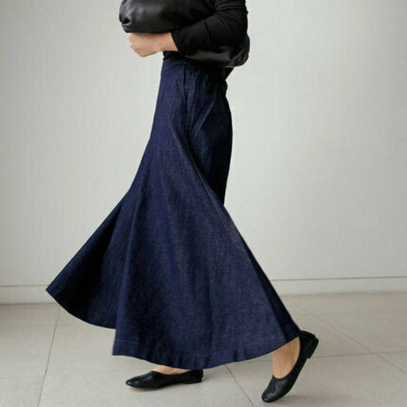 Sel- Pantalons à Jambe Largue et Coupe Détendue