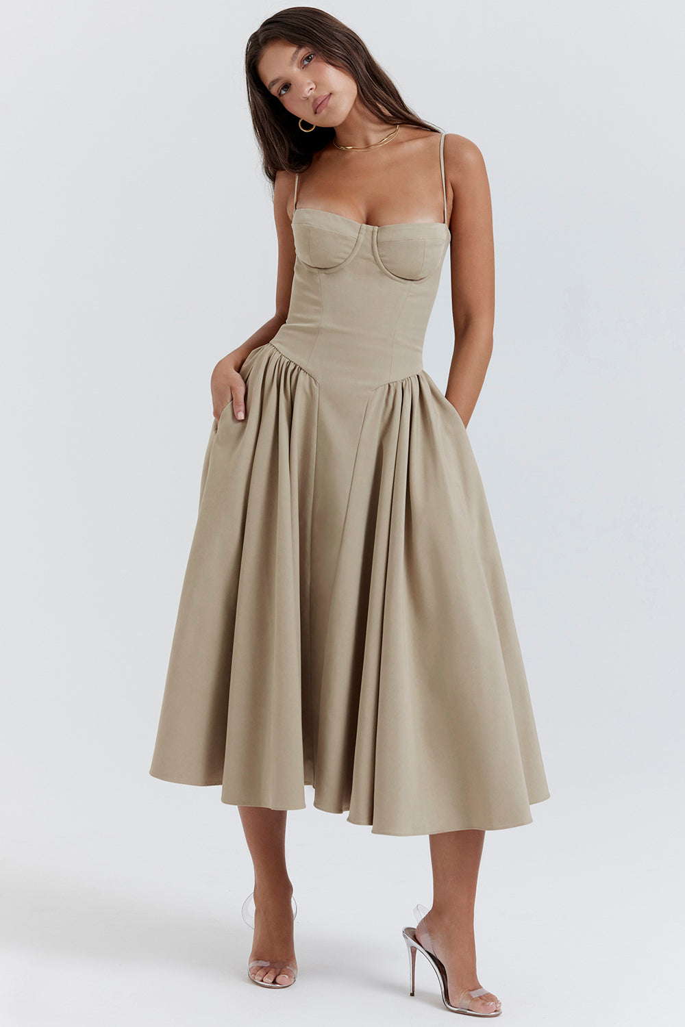 Élodie - Robe midi raffinée